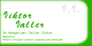 viktor valler business card